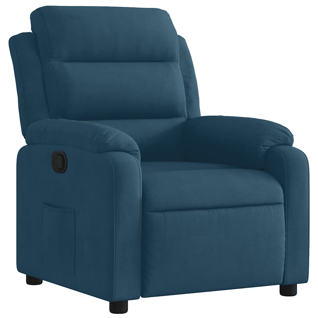 Relaxsessel Blau Samt