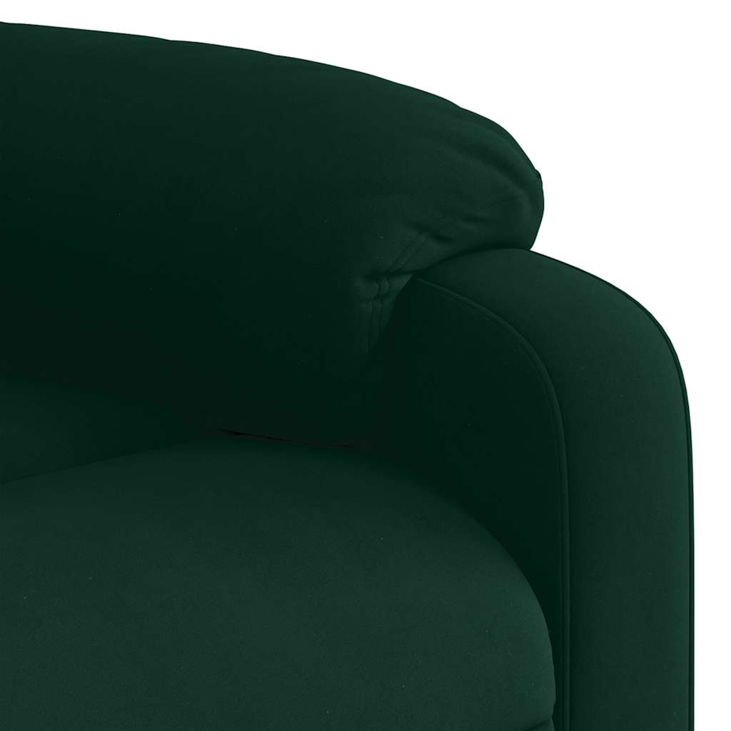 Massagesessel Dunkelgrün Samt
