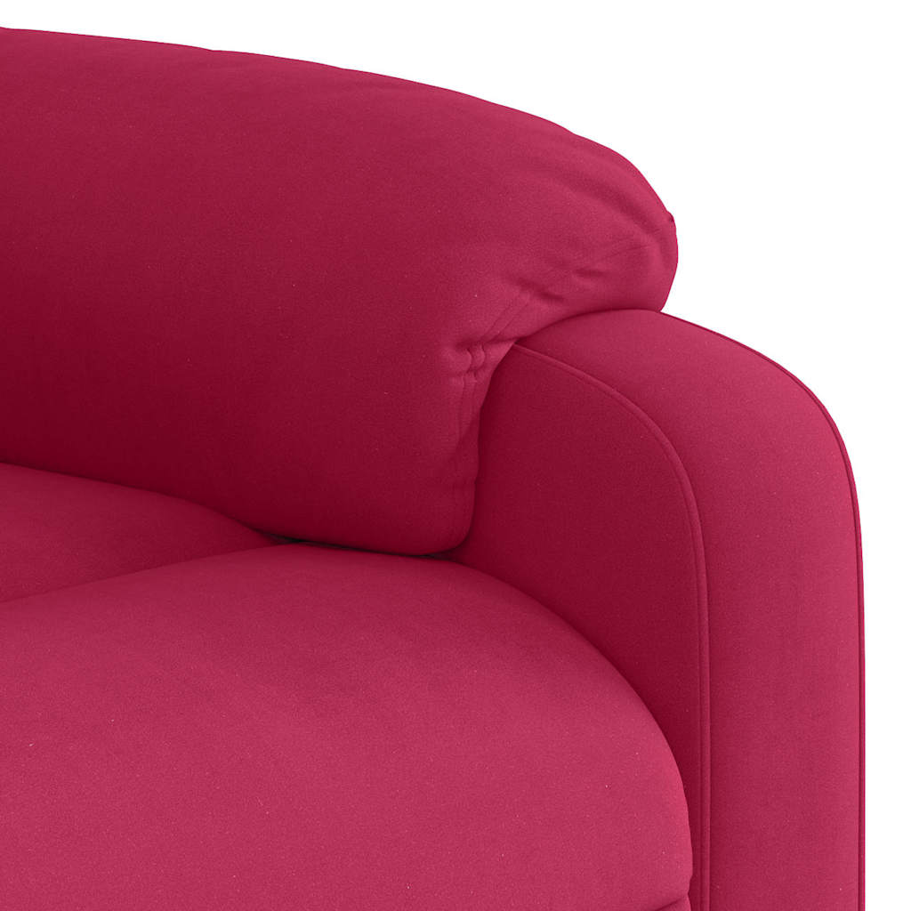 Massagesessel Weinrot Samt