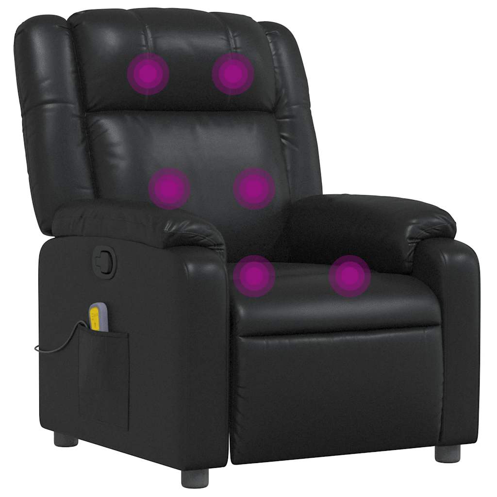 Massagesessel Schwarz Kunstleder
