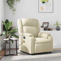 Massagesessel Creme Kunstleder