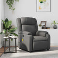 Massagesessel Grau Kunstleder