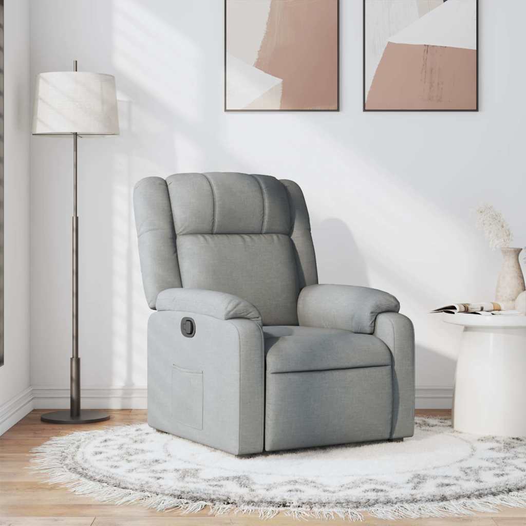 Relaxsessel Hellgrau Stoff