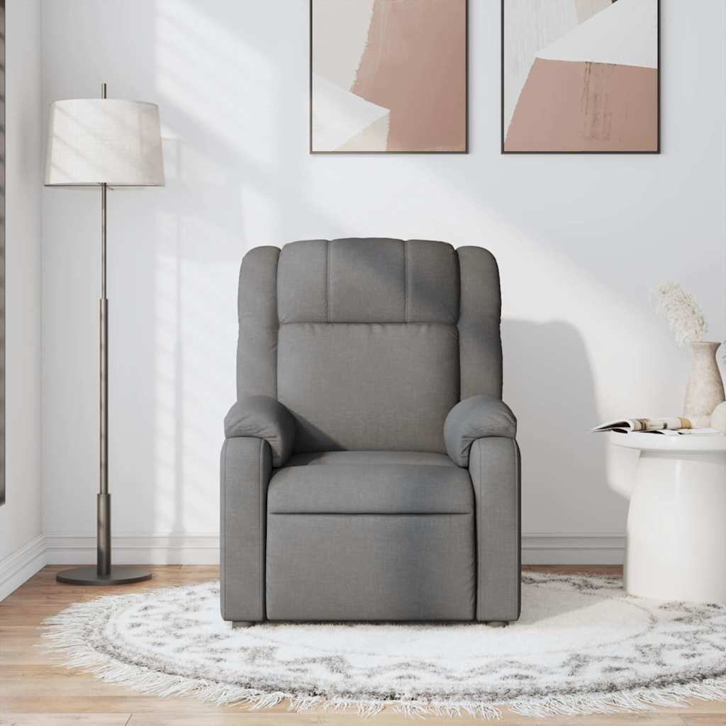 Massagesessel Dunkelgrau Stoff