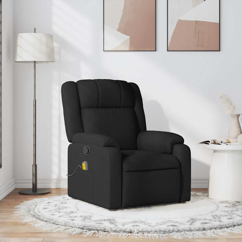 Massagesessel Schwarz Stoff