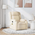 Massagesessel Creme Stoff