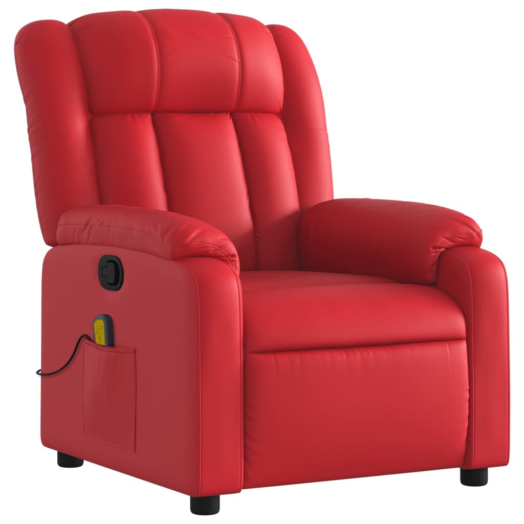 Massagesessel Rot Kunstleder
