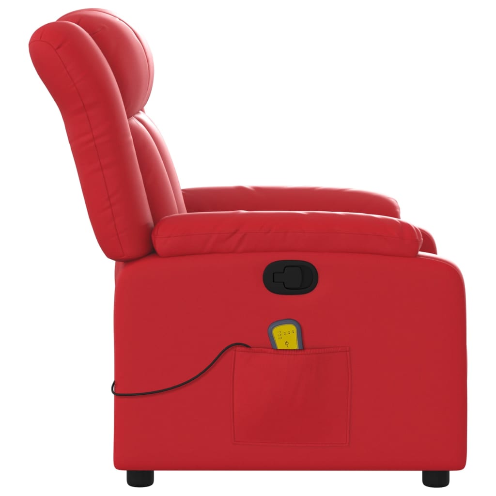 Massagesessel Rot Kunstleder
