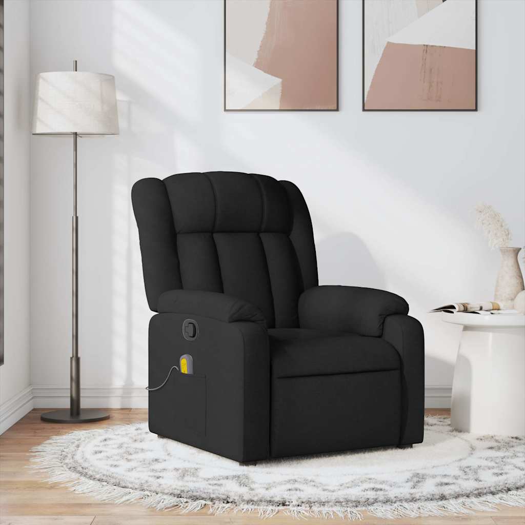 Massagesessel Schwarz Stoff