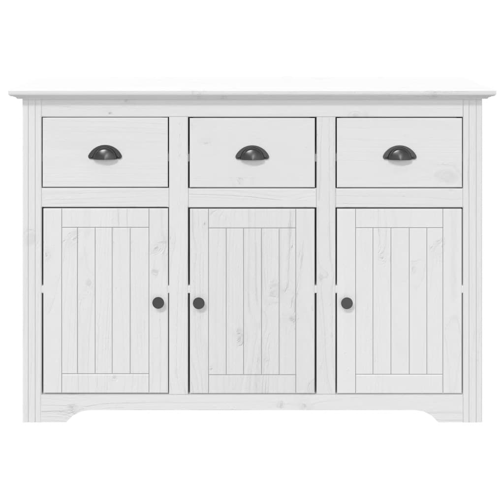 Highboard BODO Weiß 115,5x43x200,5 cm Massivholz Kiefer