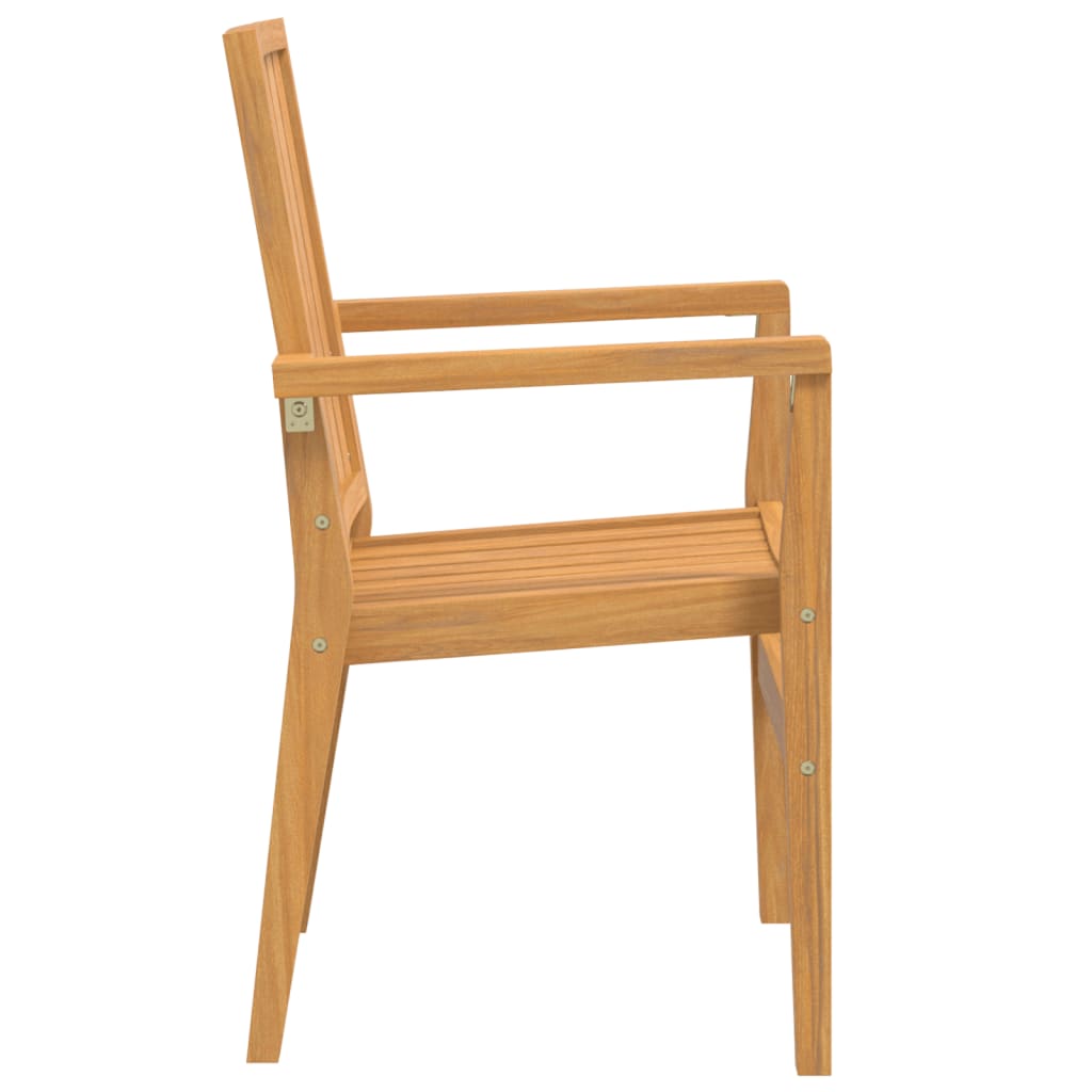 Gartenstühle 8 Stk. Stapelbar 56,5x57,5x91 cm Massivholz Teak