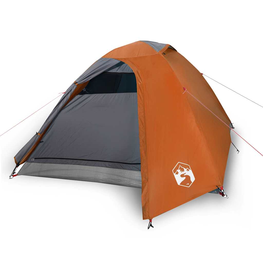 Kuppel-Campingzelt 3 Personen Orange Wasserdicht