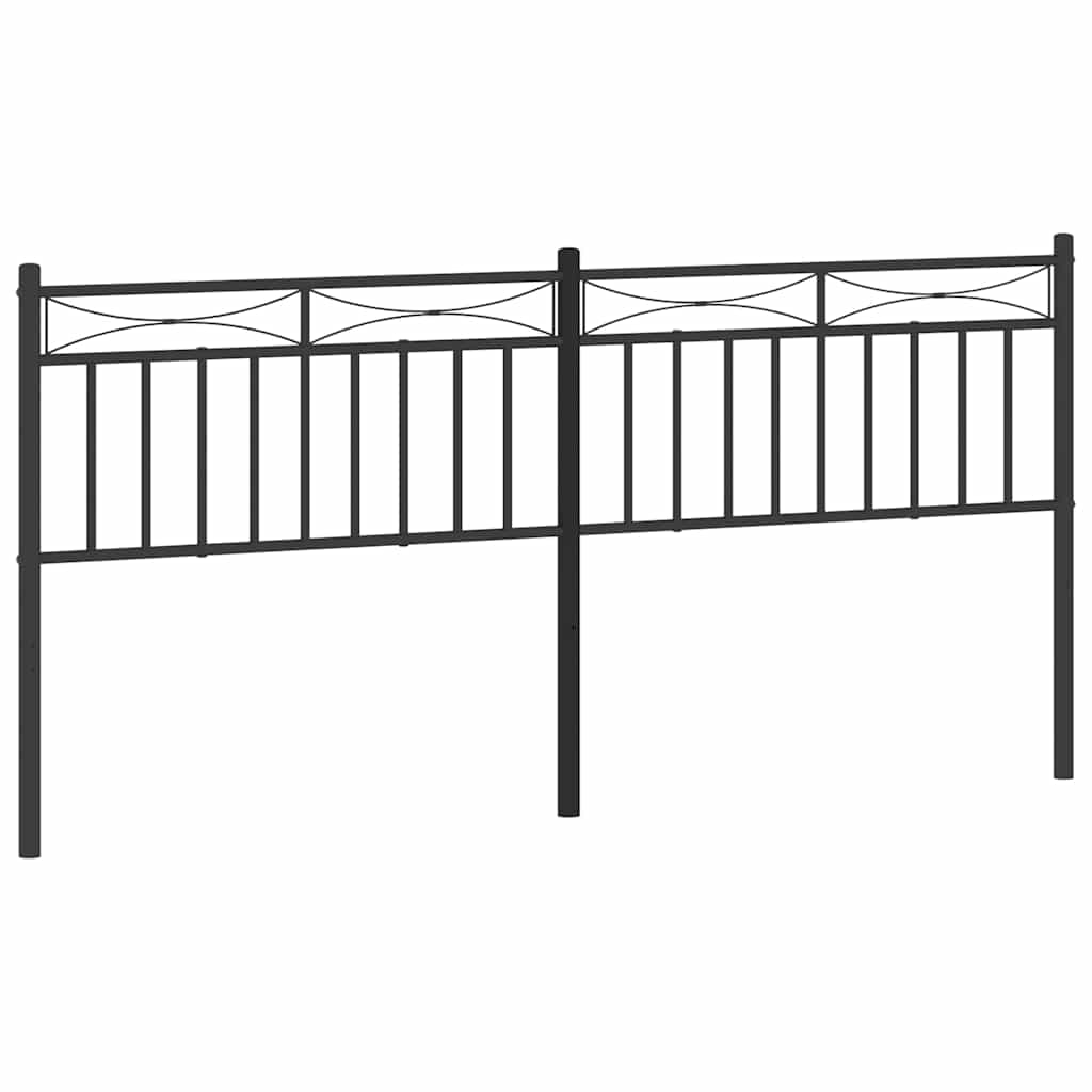 Ersatz-Kopfteil Metall Schwarz 180 cm