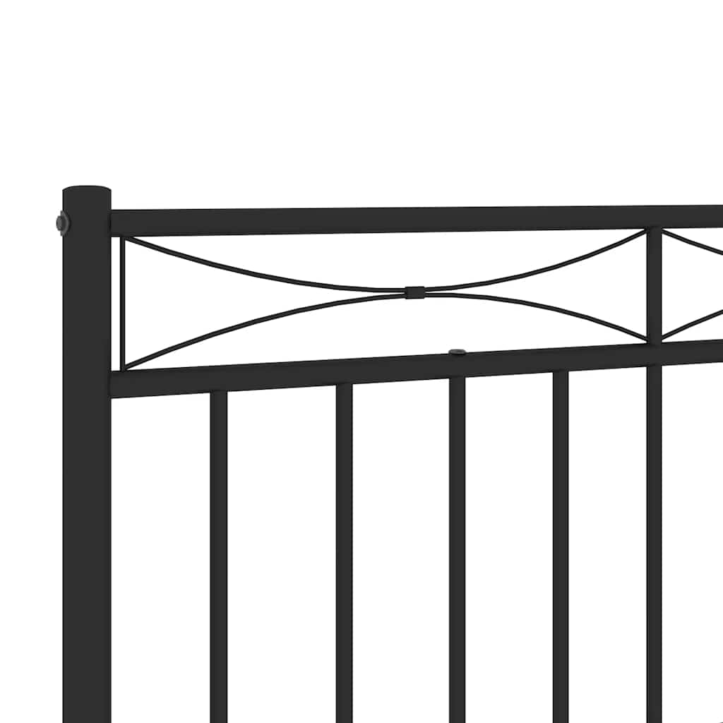 Ersatz-Kopfteil Metall Schwarz 180 cm