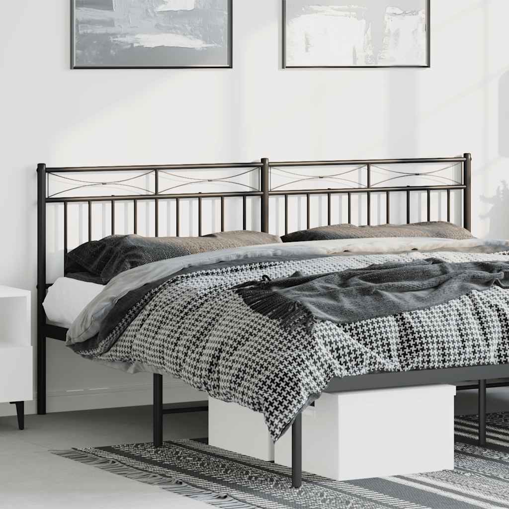 Ersatz-Kopfteil Metall Schwarz 180 cm