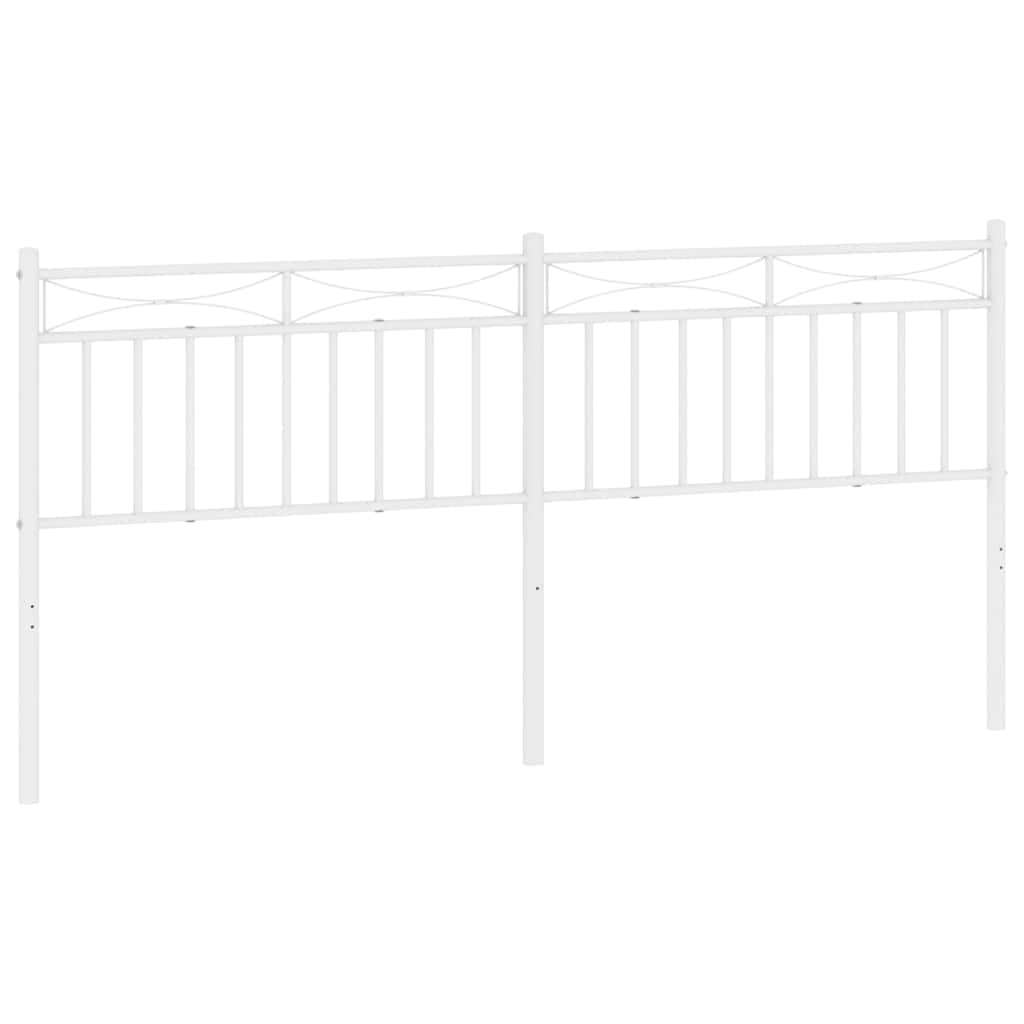 Ersatz-Kopfteil Metall Weiß 193 cm