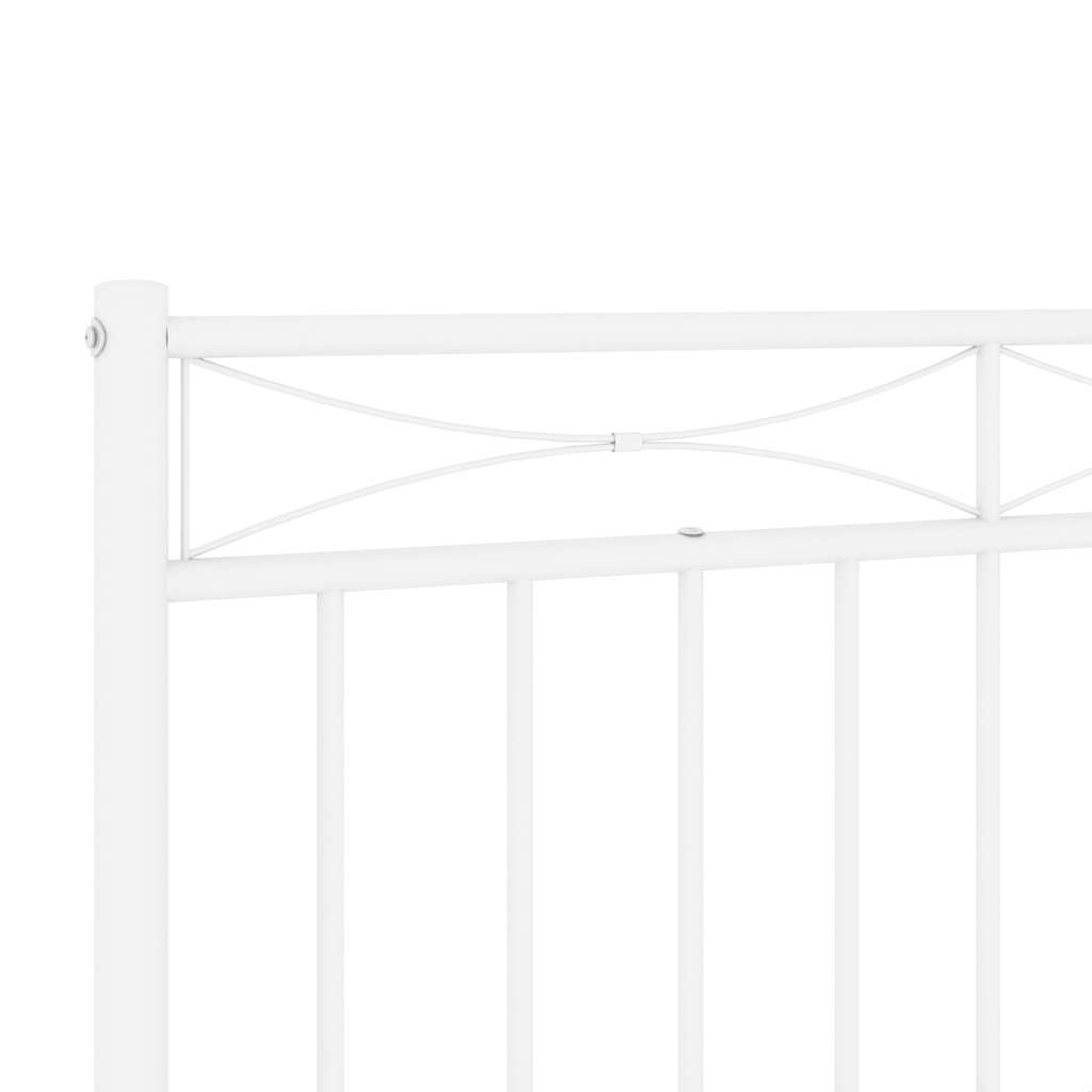 Ersatz-Kopfteil Metall Weiß 193 cm