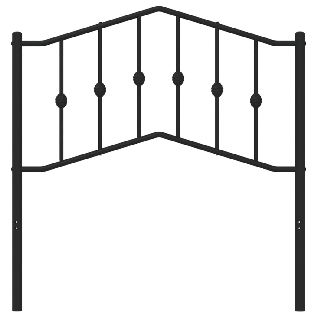 Ersatz-Kopfteil Metall Schwarz 90 cm