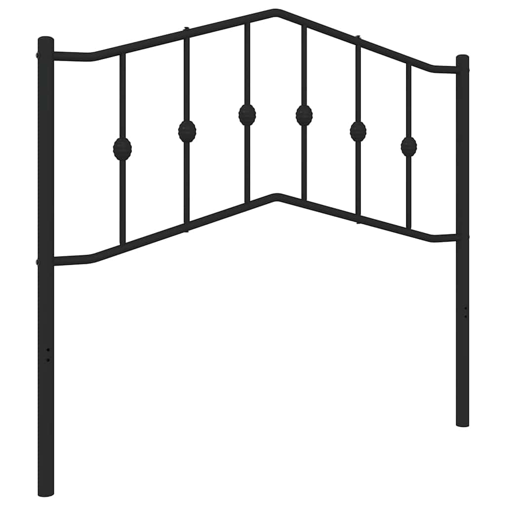 Ersatz-Kopfteil Metall Schwarz 100 cm