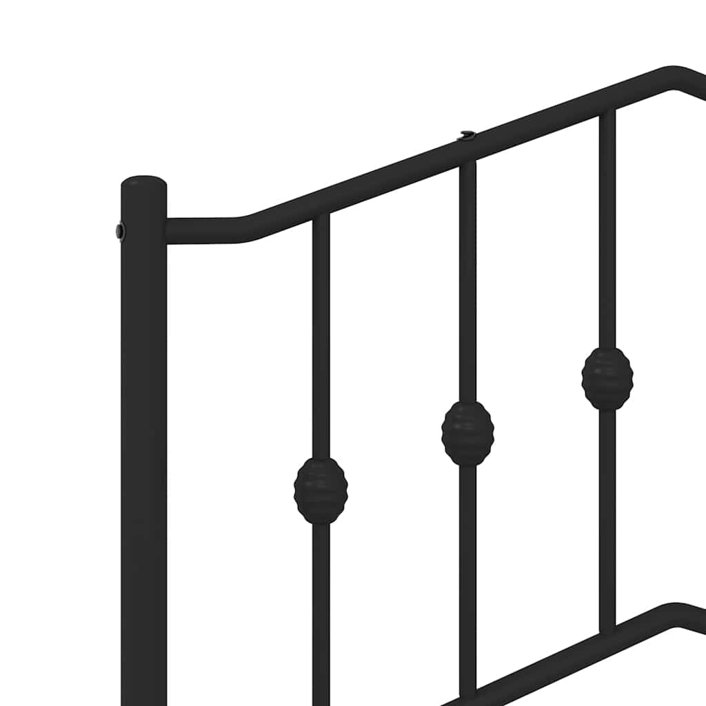 Ersatz-Kopfteil Metall Schwarz 100 cm