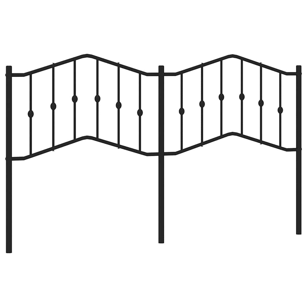 Ersatz-Kopfteil Metall Schwarz 180 cm
