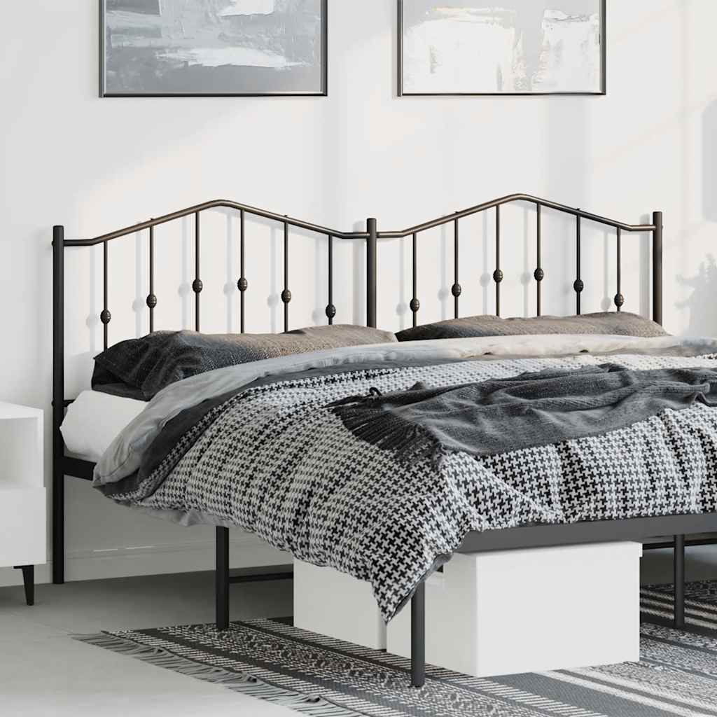 Ersatz-Kopfteil Metall Schwarz 180 cm