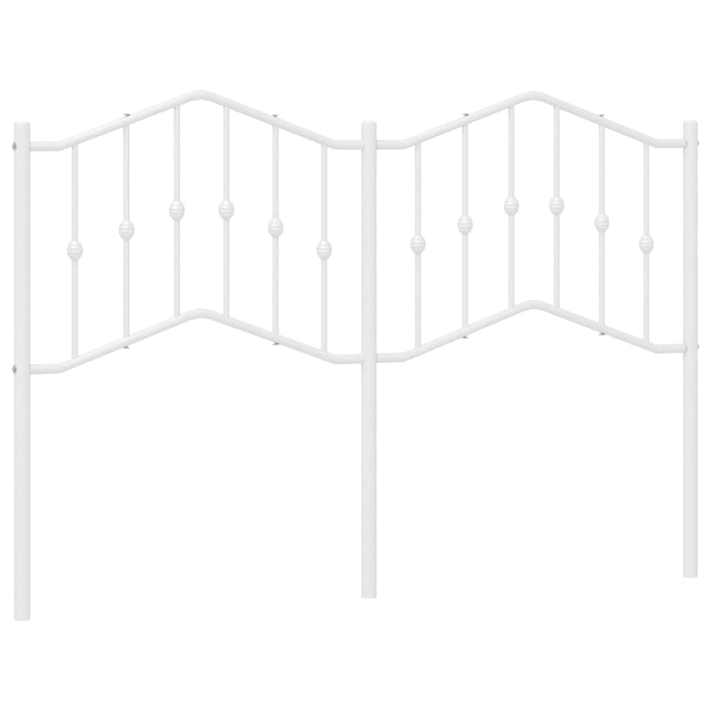 Ersatz-Kopfteil Metall Weiß 135 cm