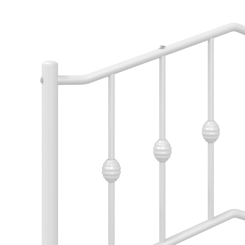 Ersatz-Kopfteil Metall Weiß 135 cm