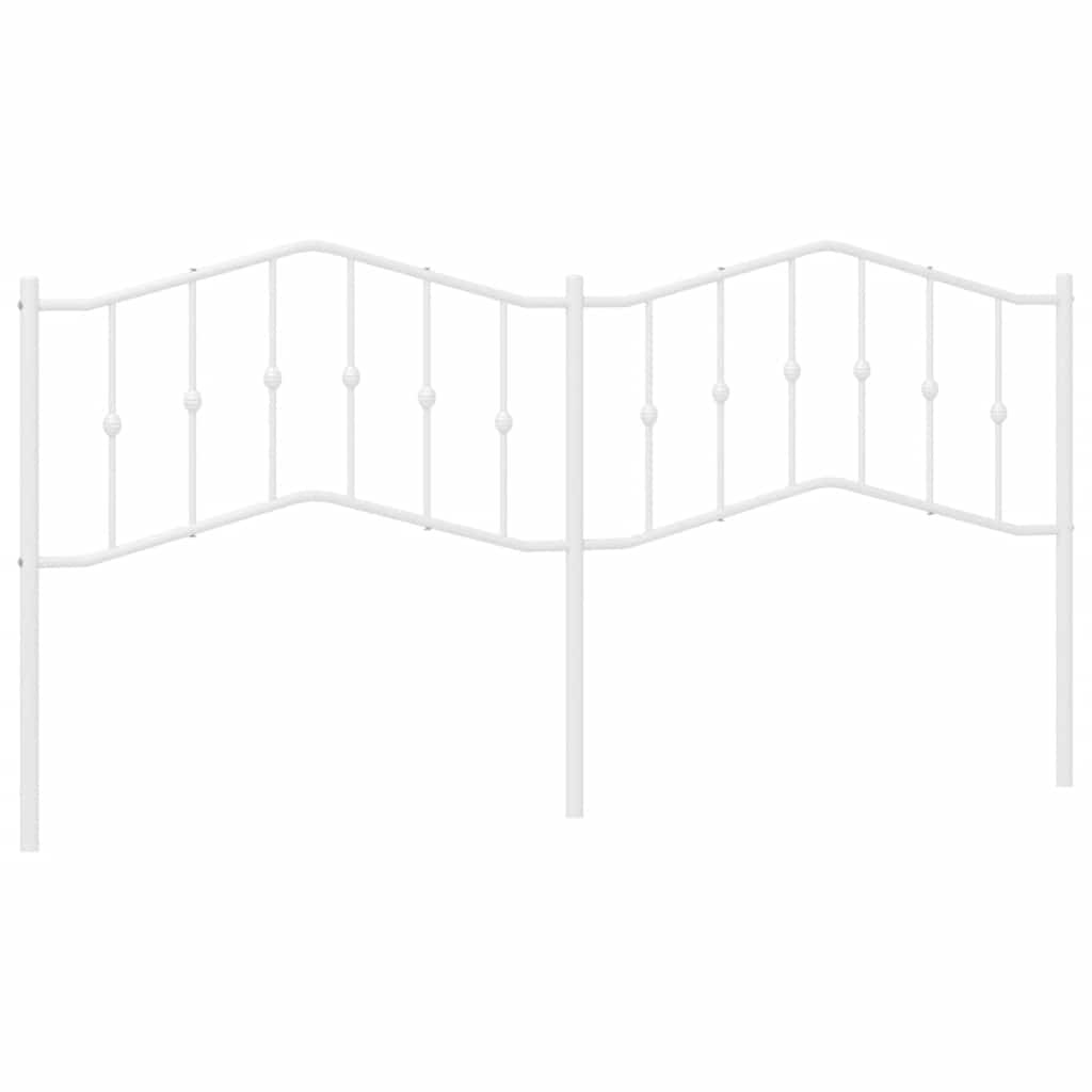 Ersatz-Kopfteil Metall Weiß 193 cm