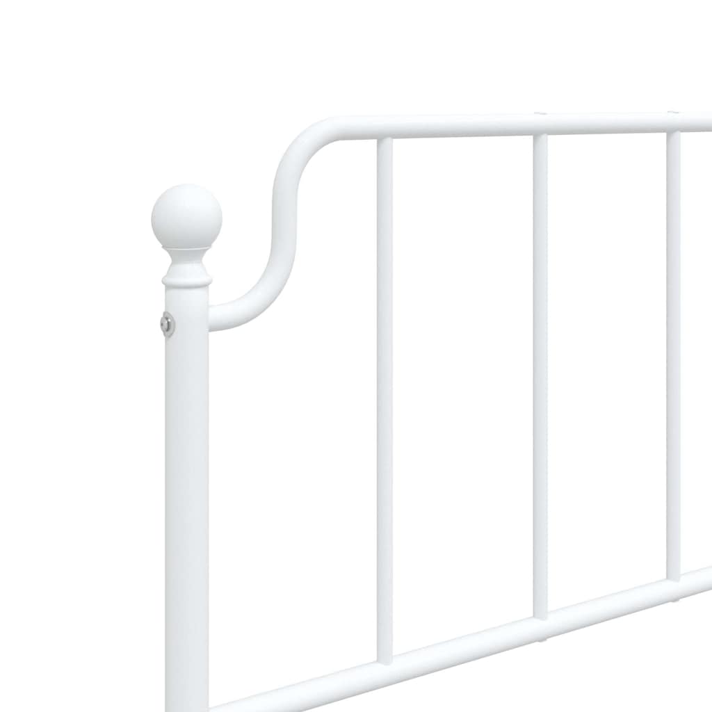 Ersatz-Kopfteil Metall Weiß 100 cm