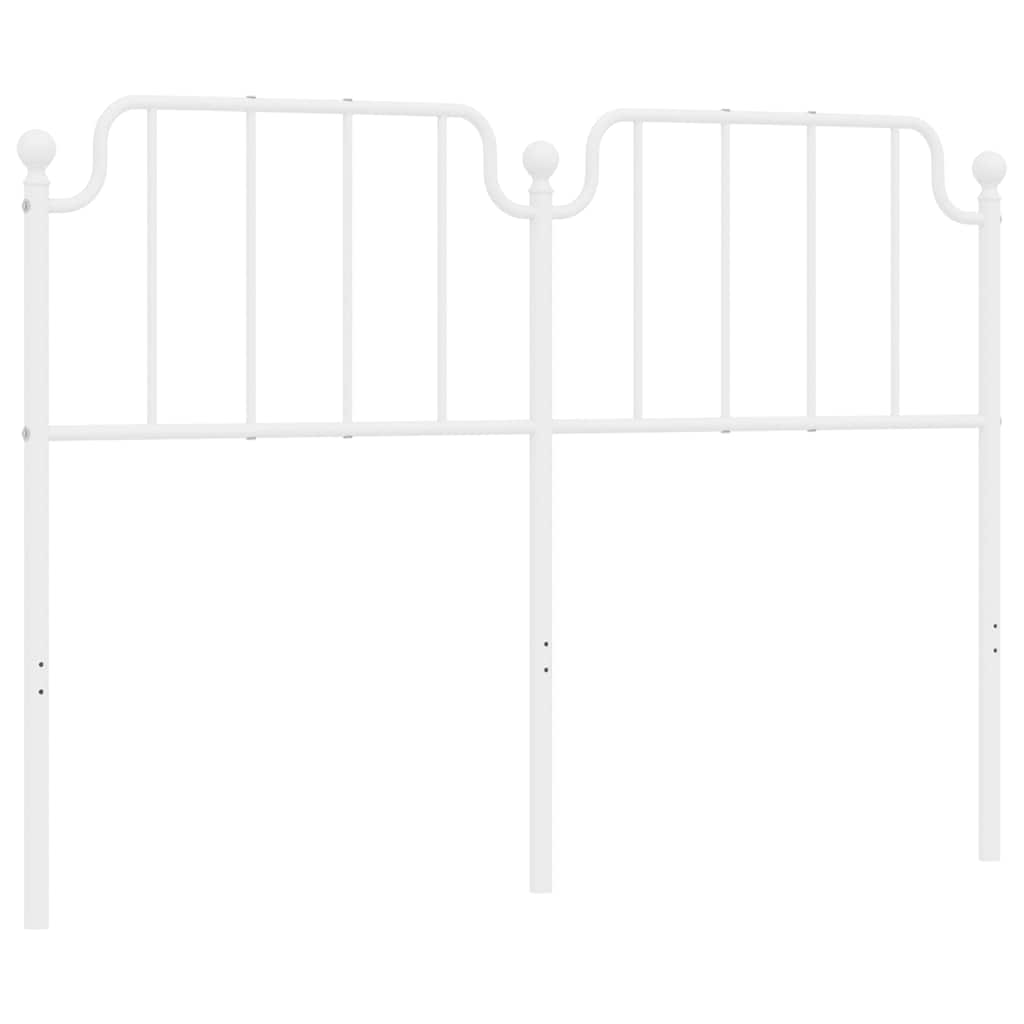 Ersatz-Kopfteil Metall Weiß 150 cm