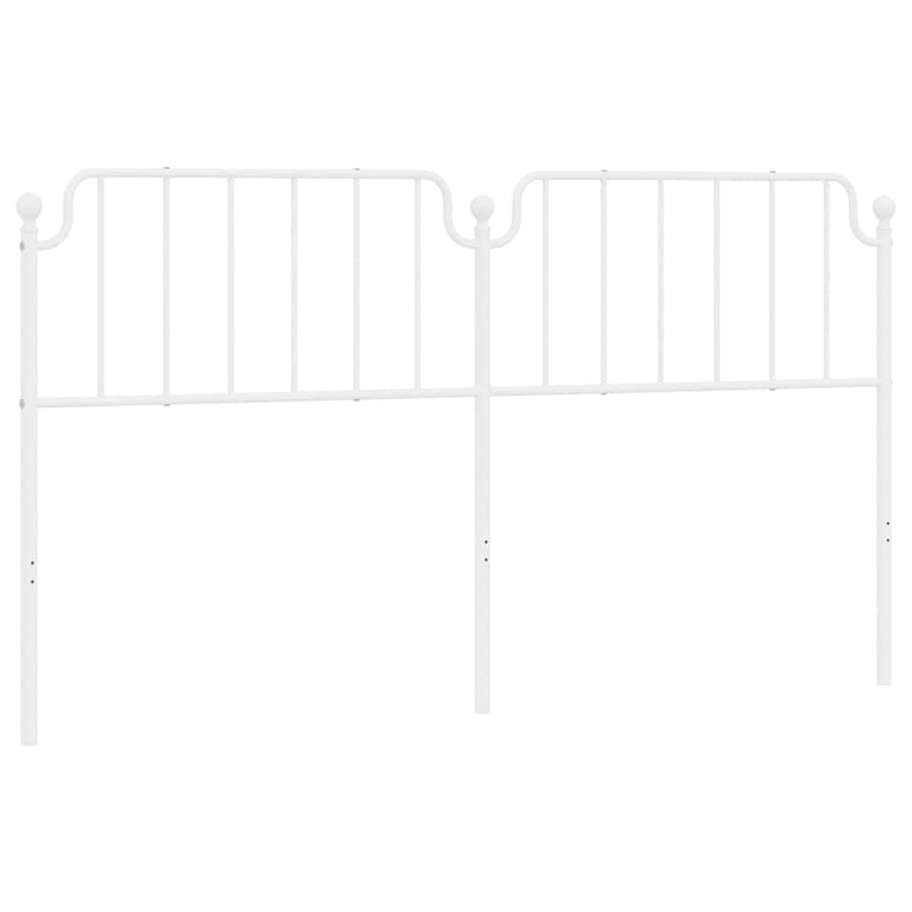 Ersatz-Kopfteil Metall Weiß 180 cm