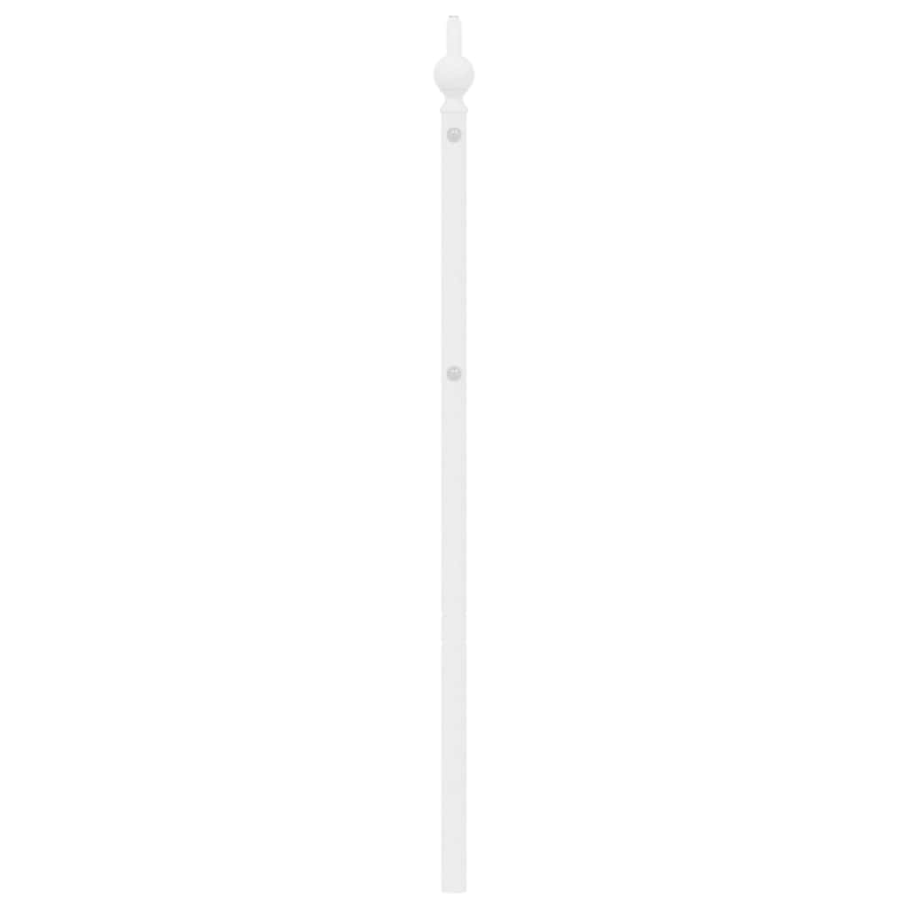 Ersatz-Kopfteil Metall Weiß 193 cm