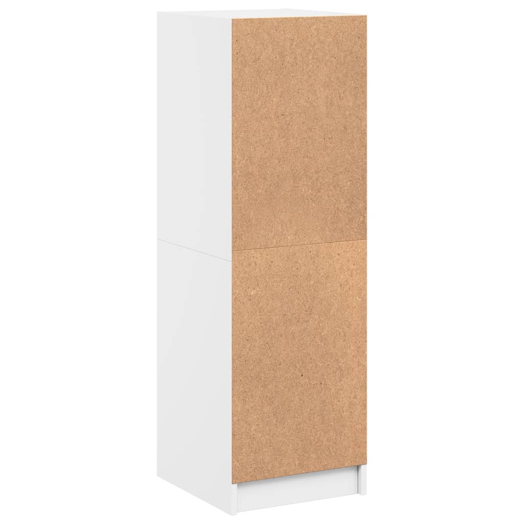 Highboard mit Glastüren Weiß 35x37x109 cm