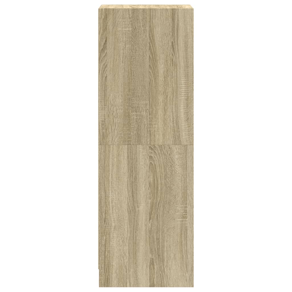 Highboard mit Glastüren Sonoma-Eiche 35x37x109 cm
