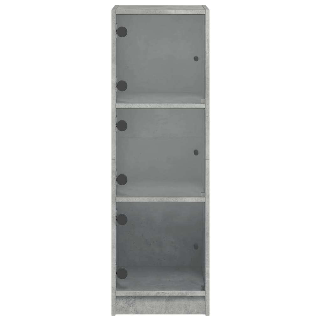 Highboard mit Glastüren Betongrau 35x37x109 cm