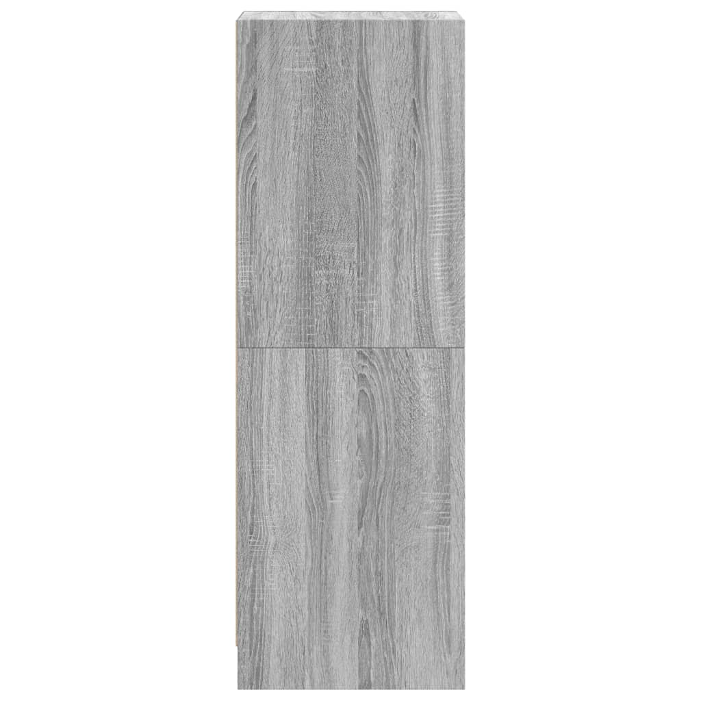 Highboard mit Glastüren Grau Sonoma 35x37x109 cm