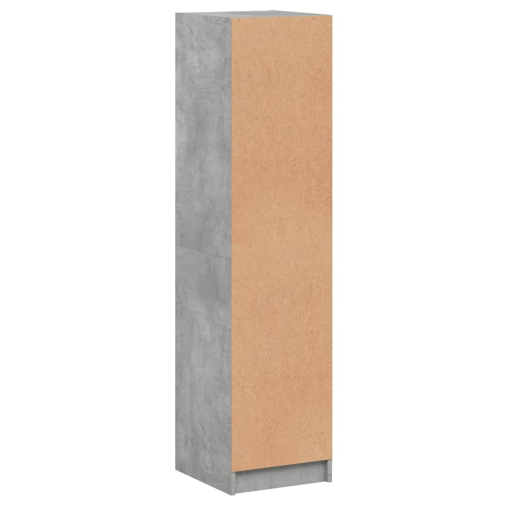 Highboard mit Glastür Betongrau 35x37x142 cm