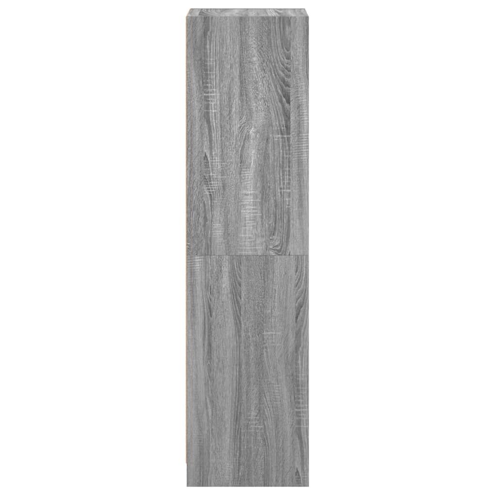 Highboard mit Glastür Grau Sonoma 35x37x142 cm