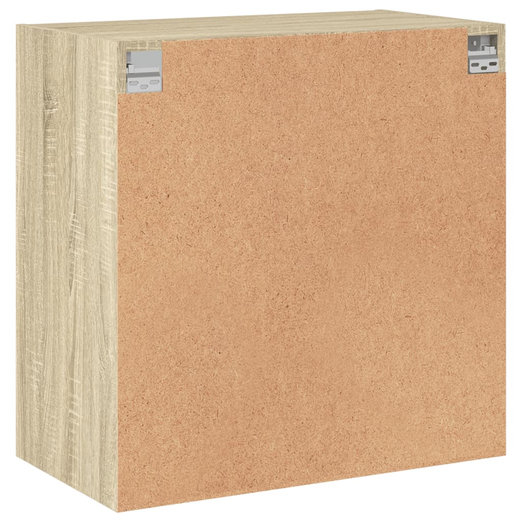 Wandschrank mit Glastüren Sonoma-Eiche 68x37x68,5 cm