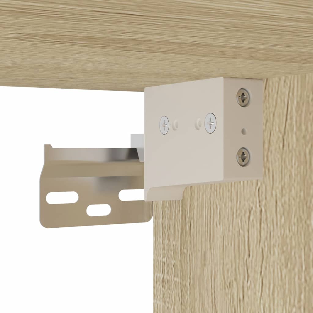 Wandschrank mit Glastüren Sonoma-Eiche 102x37x35 cm