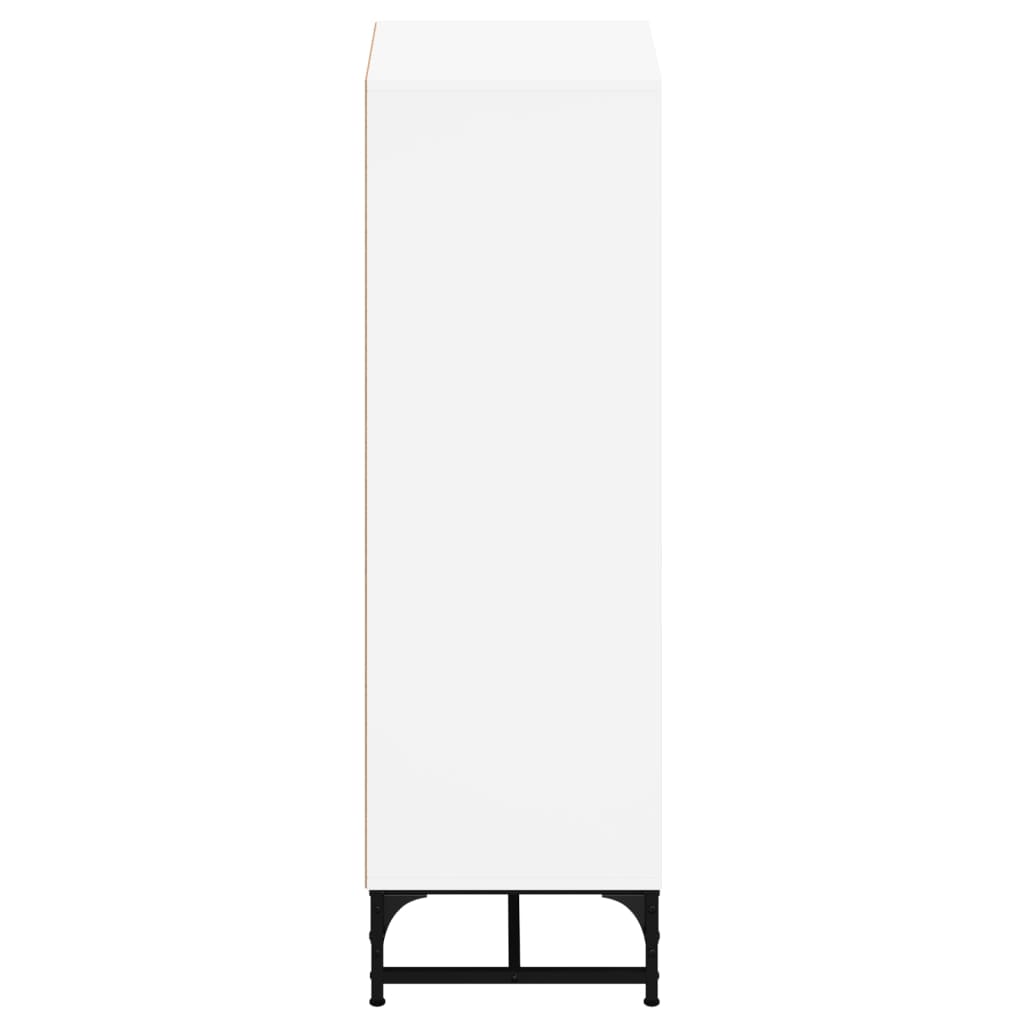 Highboard mit Glastüren Weiß 35x37x120 cm