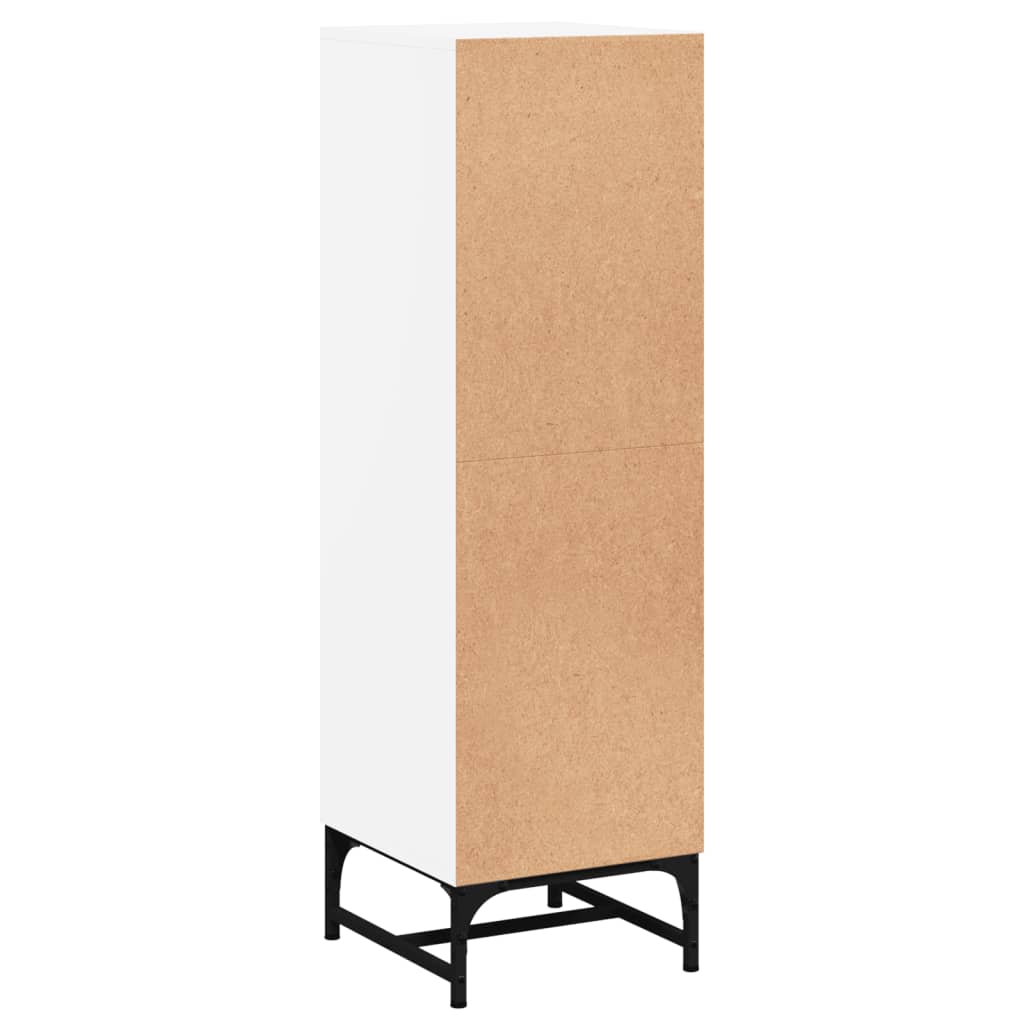 Highboard mit Glastüren Weiß 35x37x120 cm