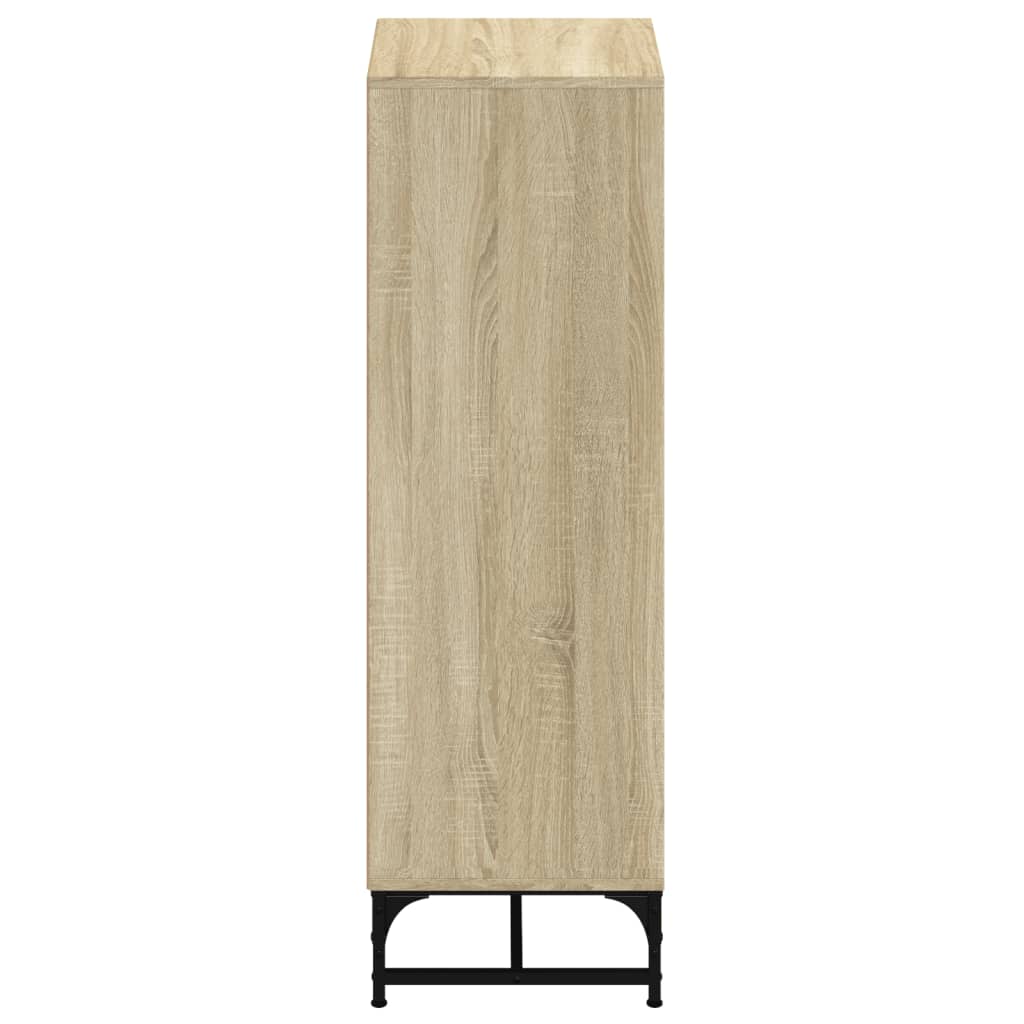 Highboard mit Glastüren Sonoma-Eiche 35x37x120 cm