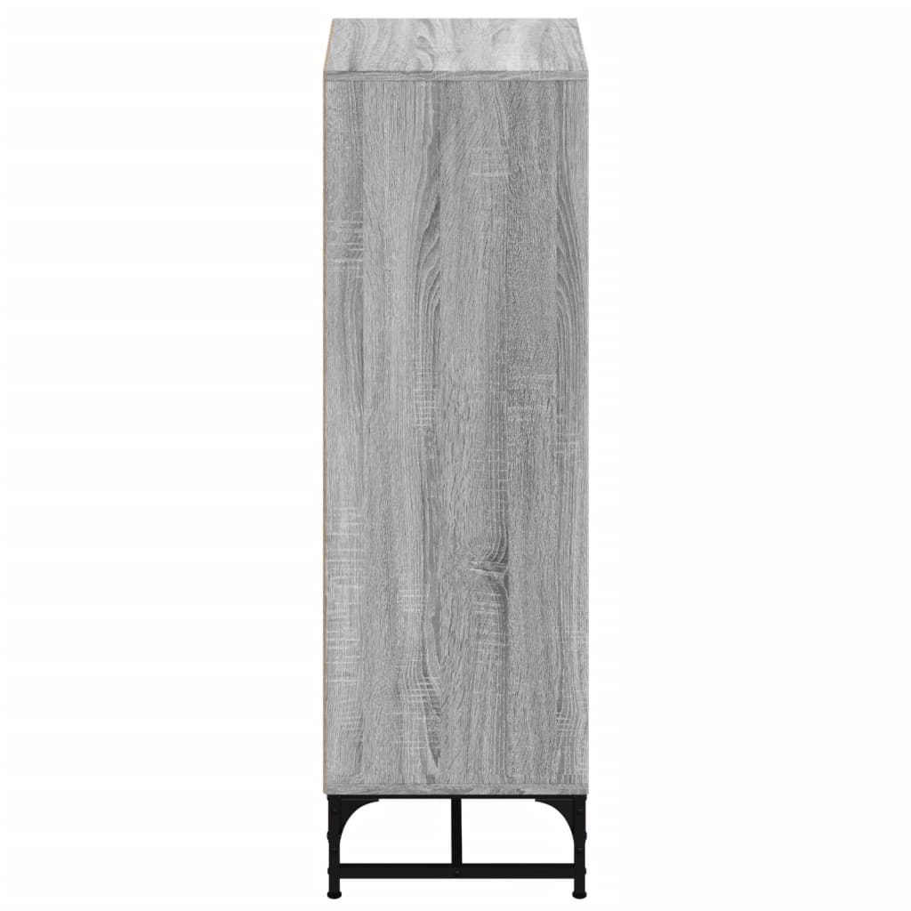 Highboard mit Glastüren Grau Sonoma 35x37x120 cm