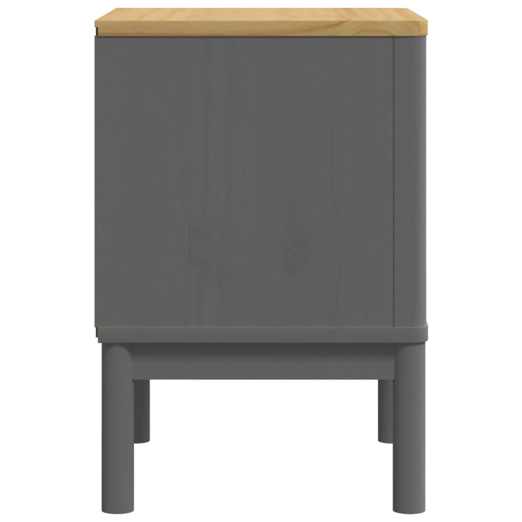Nachttisch FLORO Grau 45x39x57 cm Massivholz Kiefer