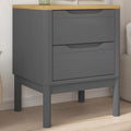 Nachttisch FLORO Grau 45x39x57 cm Massivholz Kiefer