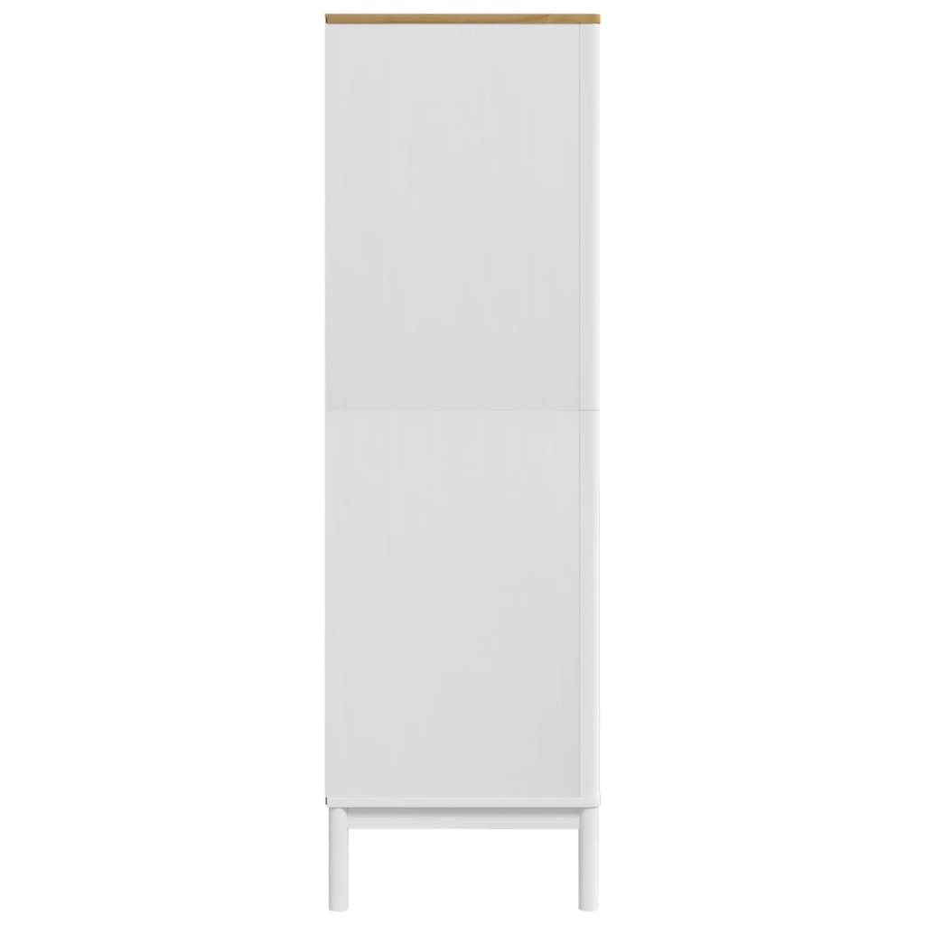 Kleiderschrank FLORO Weiß 77x53x171 cm Massivholz Kiefer