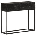 Konsolentisch Schwarz 90x30x76 cm Massivholz Mango und Eisen