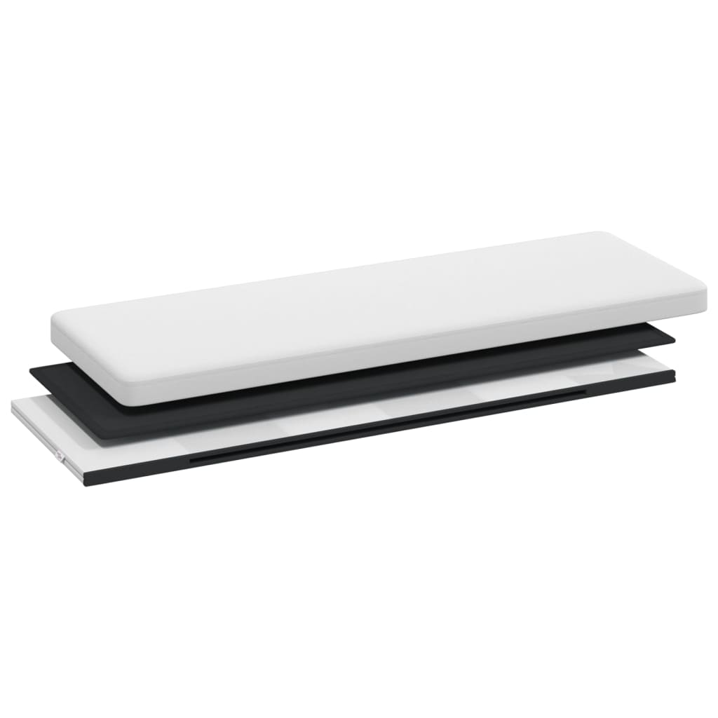 Sitzbank mit Stauraum Faltbar Weiß PVC